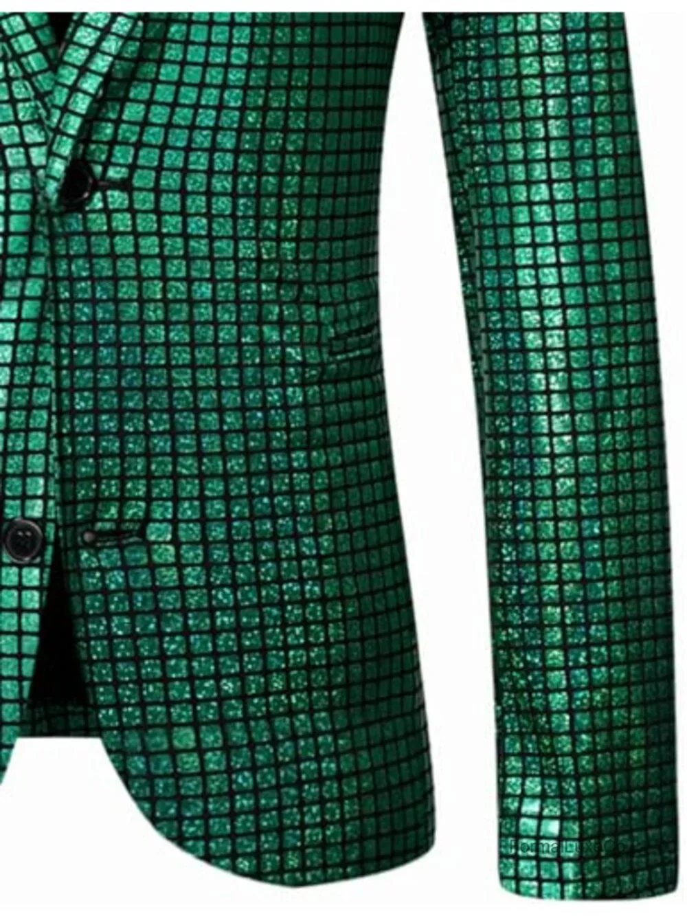 Mens Metallic Sequin Blazer Jacket 70s Disco Party Prom Costume